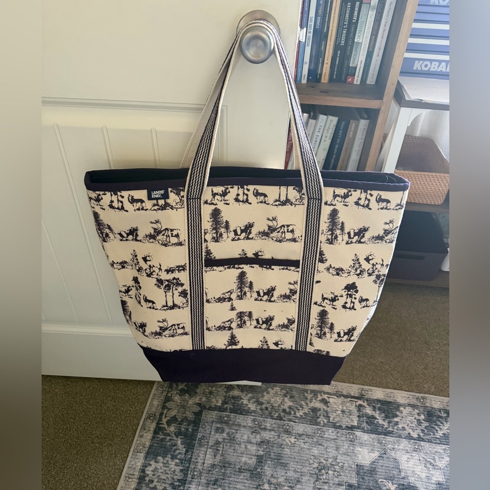 ‼️ Rare print Large Lands End Tote